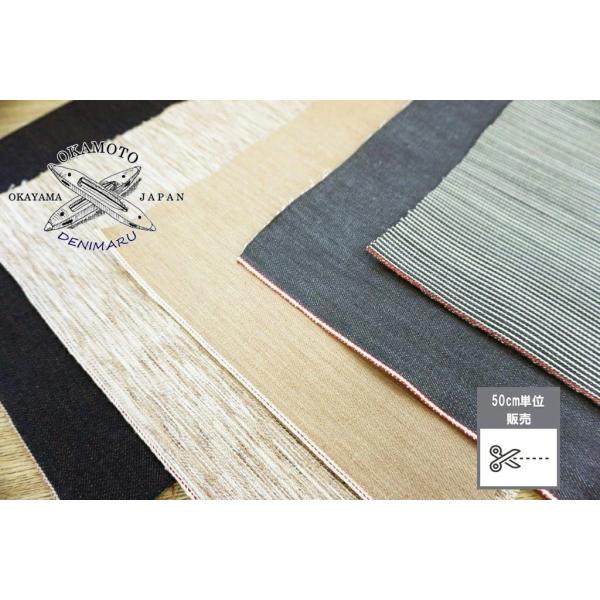 デニム生地 天然染料 柿渋染め セルビッチ セルヴィッチ 天然染料染めセルビッチデニム 日本製 国産