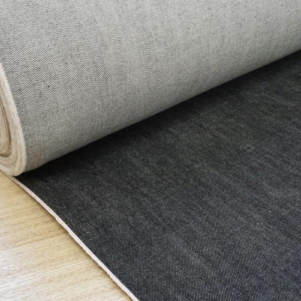 デニム生地 セルビッチブラックデニム 15.2オンス 綿 コットン 100% デニム 岡山デニム ジ...