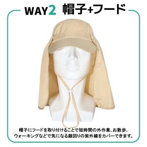 帽子 メンズ キャップ 360°UVカット サ...の詳細画像2