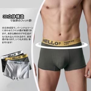 ボクサーパンツ メンズ 下着 コットン 男性下...の詳細画像2