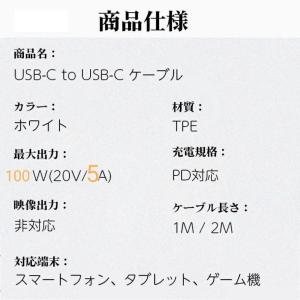 Type-C USB-C ケーブル 100W ...の詳細画像1