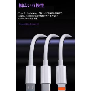 急速充電ケーブル 3in1 Type-C Li...の詳細画像4