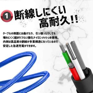 type-c ケーブル急速充電 iPhone1...の詳細画像3