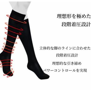 着圧ソックス レディース 2足セット ハイソッ...の詳細画像5