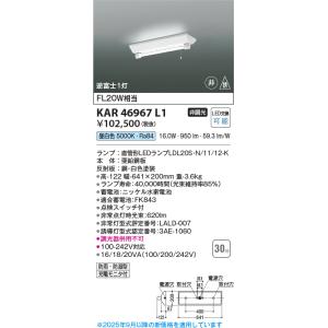 コイズミ照明  KAR46967L1  非常灯20形ベースライト/FL20W相当防雨・防湿型/逆富士...