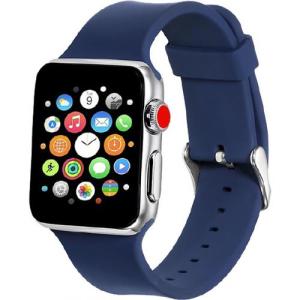 ★★藤本電業 Apple Watch 41mm/40mm/38mm用シリコンバンド ネイビーブルー WAB12NB40｜denkichiweb