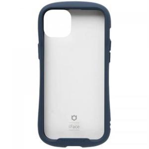 Hamee ハミィ iFace iPhone 14 Plus専用ケース クリア 強化ガラス ネイビー 41-945223