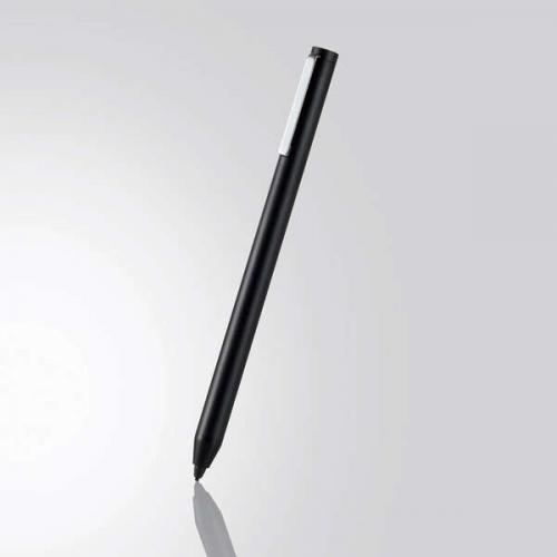 エレコム ELECOM アクティブスタイラスペン タッチペン 1.5mm 充電式 ブラック クリップ...