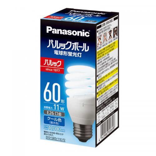 パナソニック　Panasonic パルックボール E26口金 電球60形 クール色 EFD15ED1...