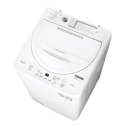 【11/23までポイント2倍】シャープ SHARP 全自動洗濯機 5.5kg ホワイト系 ES-GE...