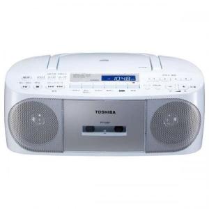 TOSHIBA  CDラジカセ ラジオ+CD+カセットテープ  シルバー