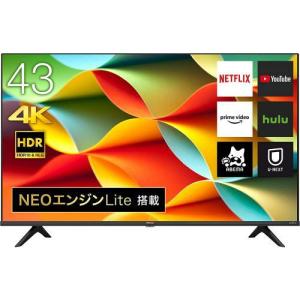 ハイセンス Hisense 43V型　4Kチューナー内蔵　LED液晶テレビ 43A6G (宅配サイズ商品 / 設置・リサイクル希望の場合は別途料金および配達日・時間指定不可)