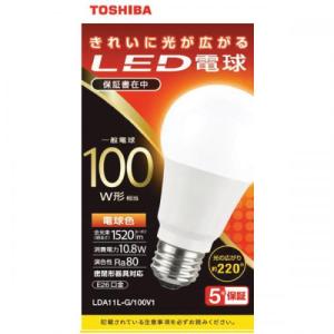 TOSHIBA 東芝(TOSHIBA) LDA11L-G/100V1 LED電球(電球色) E26口金 TOSHIBA 東芝(TOSHIBA) LDA11L-G/100V1 LED電球(電球色) E26口金
