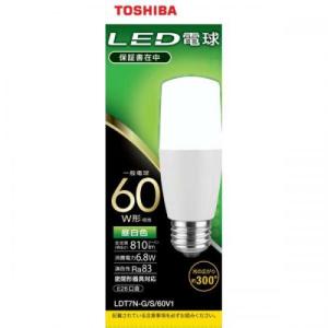 東芝 TOSHIBA LED電球 一般電球形 810lm(昼白色相当)LDT7N-G/S/60V1 〈LDT7NGS60V1〉｜denkichiweb