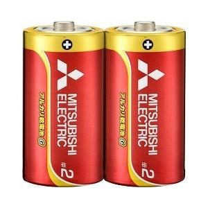 【5/26までポイント5倍】MITSUBISHI アルカリ乾電池単2形2本パック LR14GD/2S...
