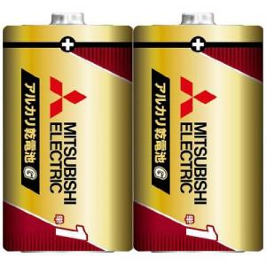 三菱 MITSUBISHI アルカリ乾電池 単1形 2本パック LR20GR/2S｜denkichiweb