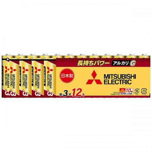 三菱 MITSUBISHI アルカリ乾電池 単3形 12本パック LR6GR/12S