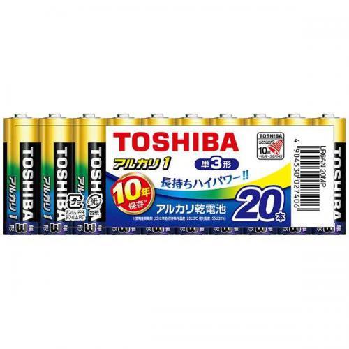 東芝 TOSHIBA アルカリ乾電池 単3形 20本パック LR6AN20MP〈LR6AN20MP〉