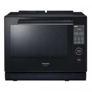 東芝 TOSHIBA 過熱水蒸気 オーブンレンジ 石窯ドーム 2段調理対応 30L ER-VD7000-K クランブラック 〈ERVD7000-K〉