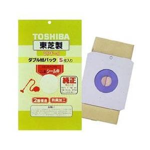 東芝 TOSHIBA 掃除機用紙パック 防臭加工 シール弁付き 5枚入 VPF-6 〈VPF6〉｜デンキチWeb Yahoo!店