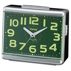 ノア精密 目覚まし時計 グッドモーニング2号 銀メタリック
