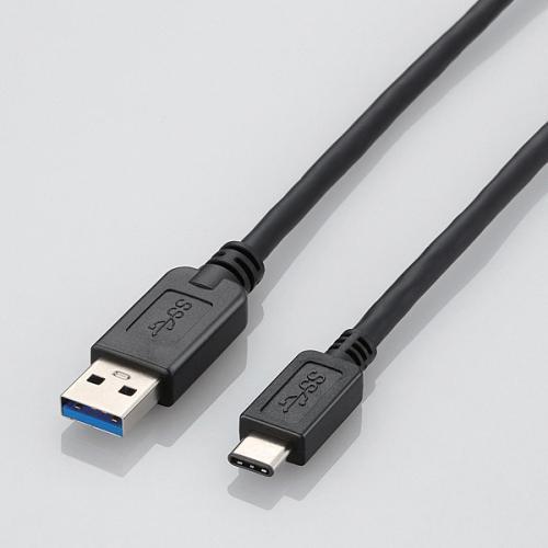 エレコム ELECOM USB3.1ケーブル A-TypeC 2m ブラック USB3-AC20BK...