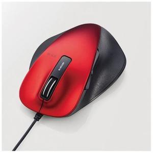 ELECOM BlueLEDマウス 有線 5ボタン Lサイズ レッド M-XGL10UBRD エレコム 〈MXGL10UBRD〉