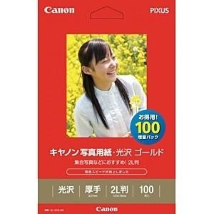 CANON 写真用紙・光沢 2L判 100枚 ゴールド GL-1012L100 キヤノン 〈GL10...