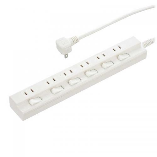 オーム電機 OHM 節電タップ 6個口 1m HS-TP61EDLP22〈HSTP61EDLP22〉