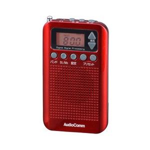 OHM ポータブルラジオ RAD-P350N-R オーム電機 〈RADP350N-R〉