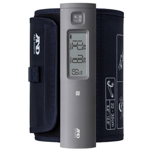 エーアンドデイ A&amp;D 上腕式ホースレス血圧計 NFC内蔵 グレー UA-1100NFC-GY〈UA...