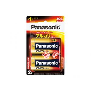 パナソニック Panasonic アルカリ乾電池 単1形 2本ブリスターパック　LR20XJ/2B ...