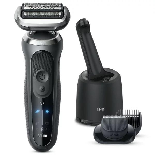 ブラウン BRAUN メンズシェーバー シリーズ7 充電式 3枚刃 洗浄機付きモデル グレー 72-...