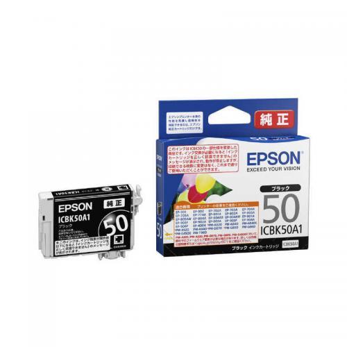 エプソン EPSON 純正インクカートリッジ ブラック ICBK50A1〈ICBK50A1〉