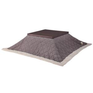 東谷 （AZUMAYA） 薄掛けこたつ布団 KK-101BR（ブラウン） 正方形 ツイード 天板サイ...