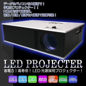 即納 在庫あり 120インチ対応 HDMI対応 多機能LEDプロジェクター FF-5547