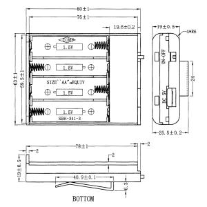 電池ボックス 単3型 4本 USB出力 スライ...の詳細画像4