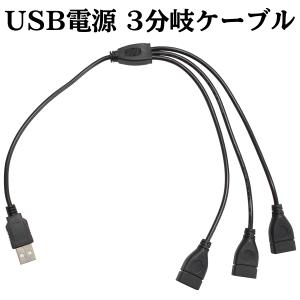 USB 電源 3分岐 ケーブル データ通信不可