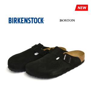 ビルケンシュトック ボストン ソフトフットベッド サンダル メンズ レディース ブラック クロッグ スウェード BIRKENSTOCK BOSTON SFB BLACK 0660471-0660473｜denpcy