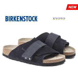 ビルケンシュトック キョウト サンダル メンズ レディース ミッドナイト ヌバック スエード レザー コンフォート BIRKENSTOCK KYOTO MIDNIGHT 1020751-1020689｜denpcy