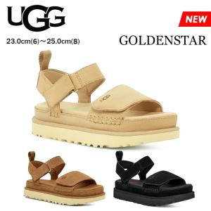 アグ ゴールデンスター サンダル レディース シューズ スエード 靴 黒 茶 厚底 軽量 UGG W GOLDENSTAR 1136783｜Denpcy