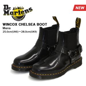 ドクターマーチン ウィンコックス チェルシーブーツ サイドゴア おしゃれ ブラック Dr.Martens WINCOX CHELSEA BOOT ショートブーツ バイカーブーツ 23866001｜denpcy