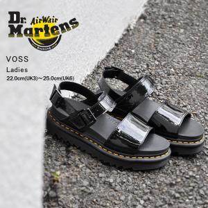 ドクターマーチン サンダル ヴォス レディース ブラック パテント 黒 Dr.Martens VOSS BLACK PATENT 25773001｜denpcy