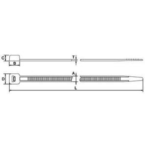 インシュロックタイ AB-150-W (100...の詳細画像1