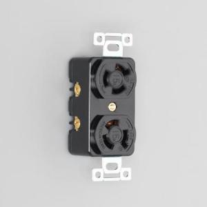 アメリカン電機 3120D 複式埋込コンセント 接地形2P 15A 250V (NEMA L6-15)｜densetsu-n-net