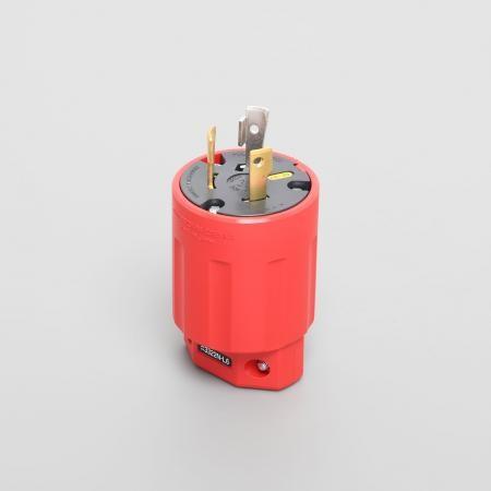 アメリカン電機 3322N-L6-RD プラグ (ナイロンカバー) 接地形2P 30A 250V (...