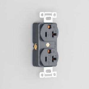 アメリカン電機 7210GD 複式埋込コンセント 接地形2P 20A 125V (NEMA 5-20)｜densetsu-n-net