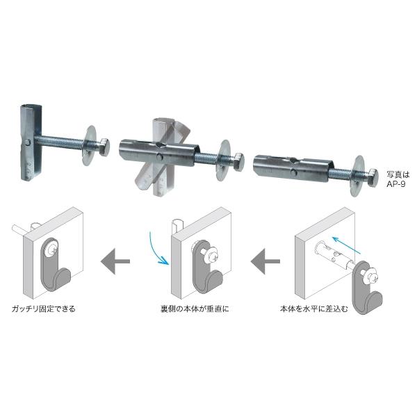 ジェフコム/デンサン  AP-4 パットアンカー ボルトサイズ：M4×40mm 【10個入り】