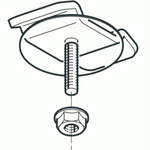 ネグロス電工 DK1-4 【1個単位】 開口下向き用器具取付金具（電気亜鉛めっき）｜densetsu-n-net