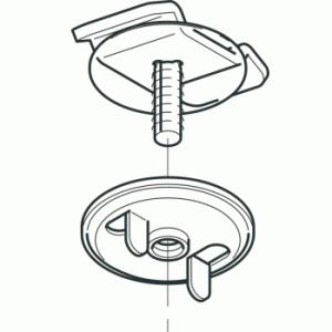 ◆ネグロス電工 DK1-9 【1個単位】 開口下向き用器具取付金具（電気亜鉛めっき）｜densetsu-n-net